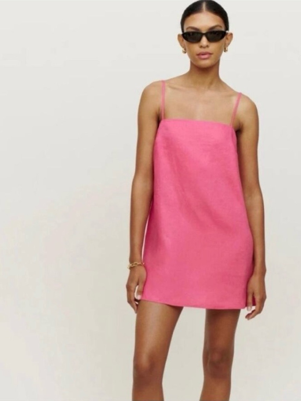 Reformation Aubree Mini Dragonfruit Mini Dress